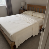 Customer bedroom with Natural bamboo sheets