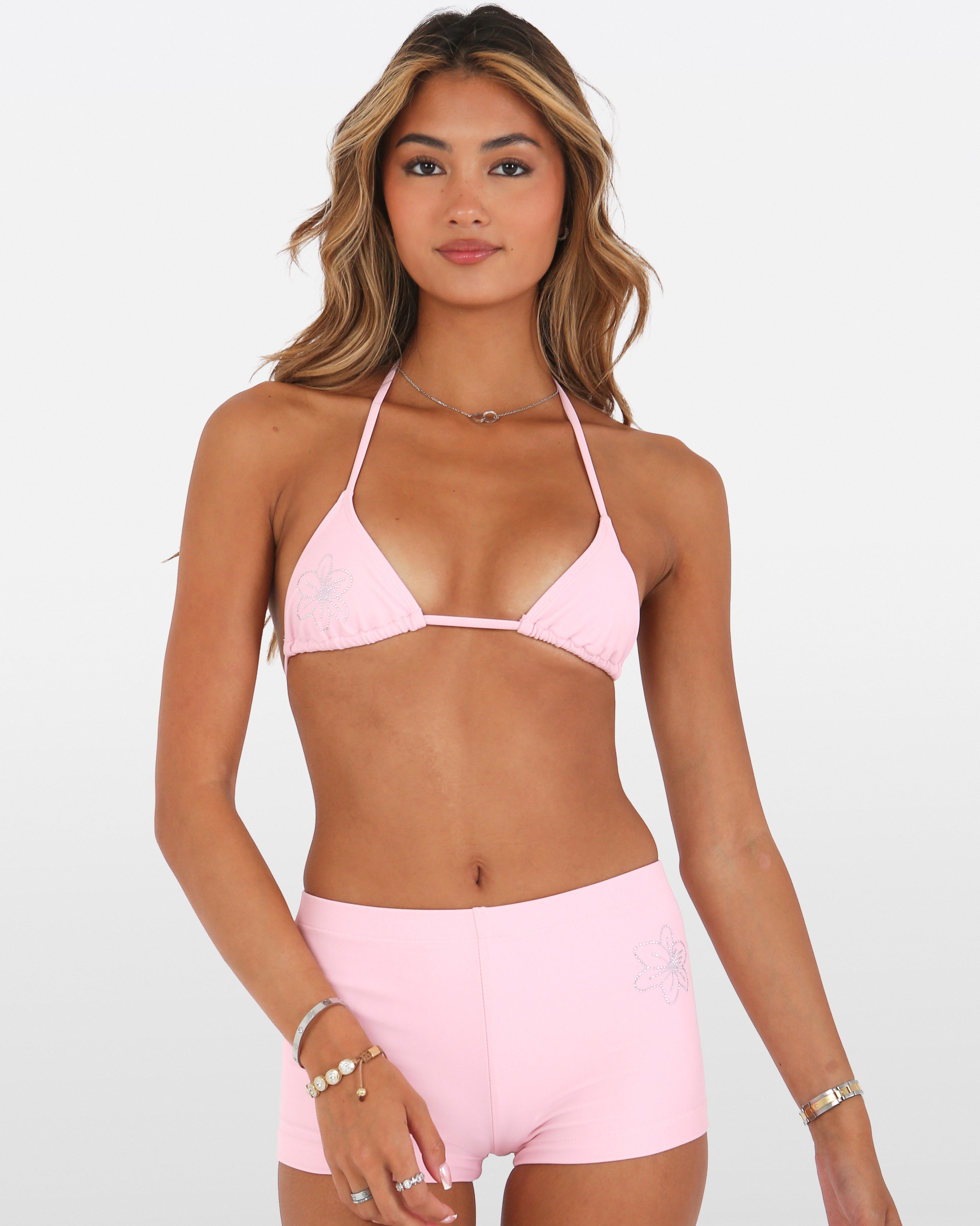 Classic Rhinestone Swim Short