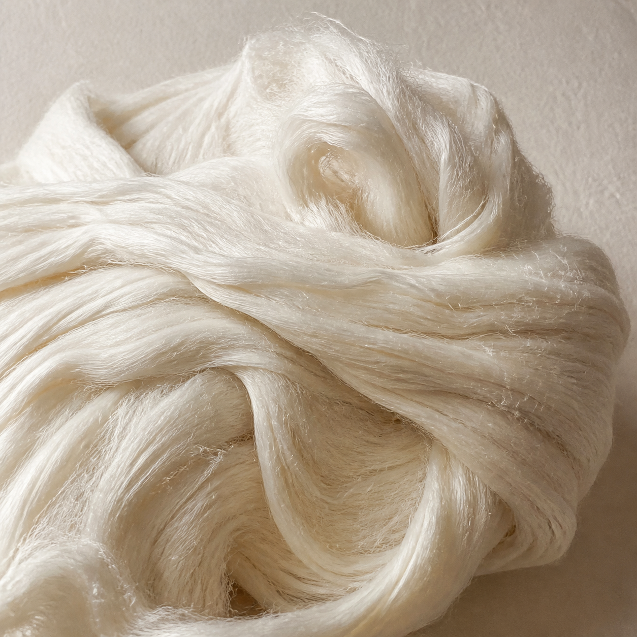 Viscose from bamboo fibre shown up close