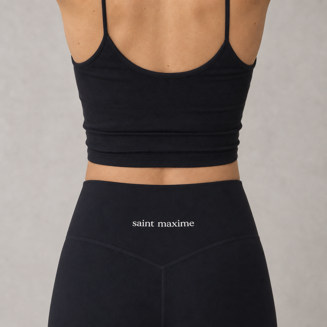 Close-up of the Saint Maxime bamboo legging high-rise waistband
